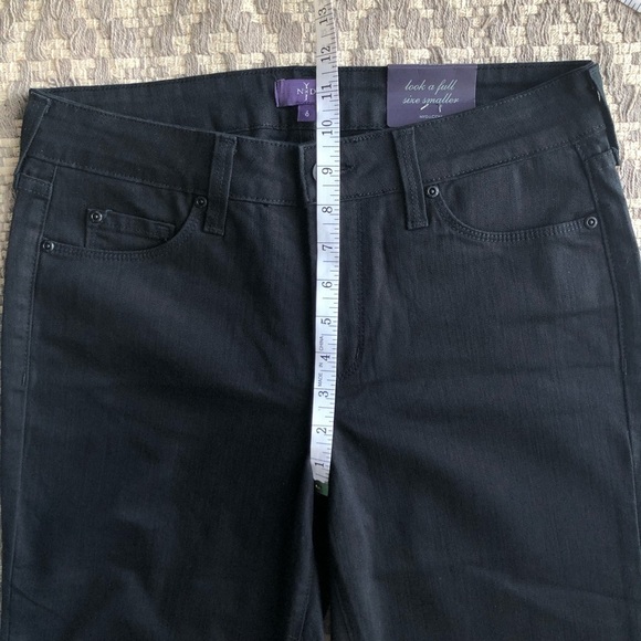 NYDJ rhinestone cuffed crop black pant in size 6 - Picture 3 of 15